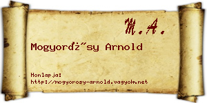 Mogyorósy Arnold névjegykártya