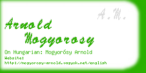 arnold mogyorosy business card