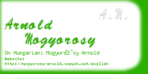 arnold mogyorosy business card